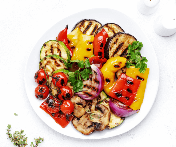 Olio Colderove e verdure grigliate